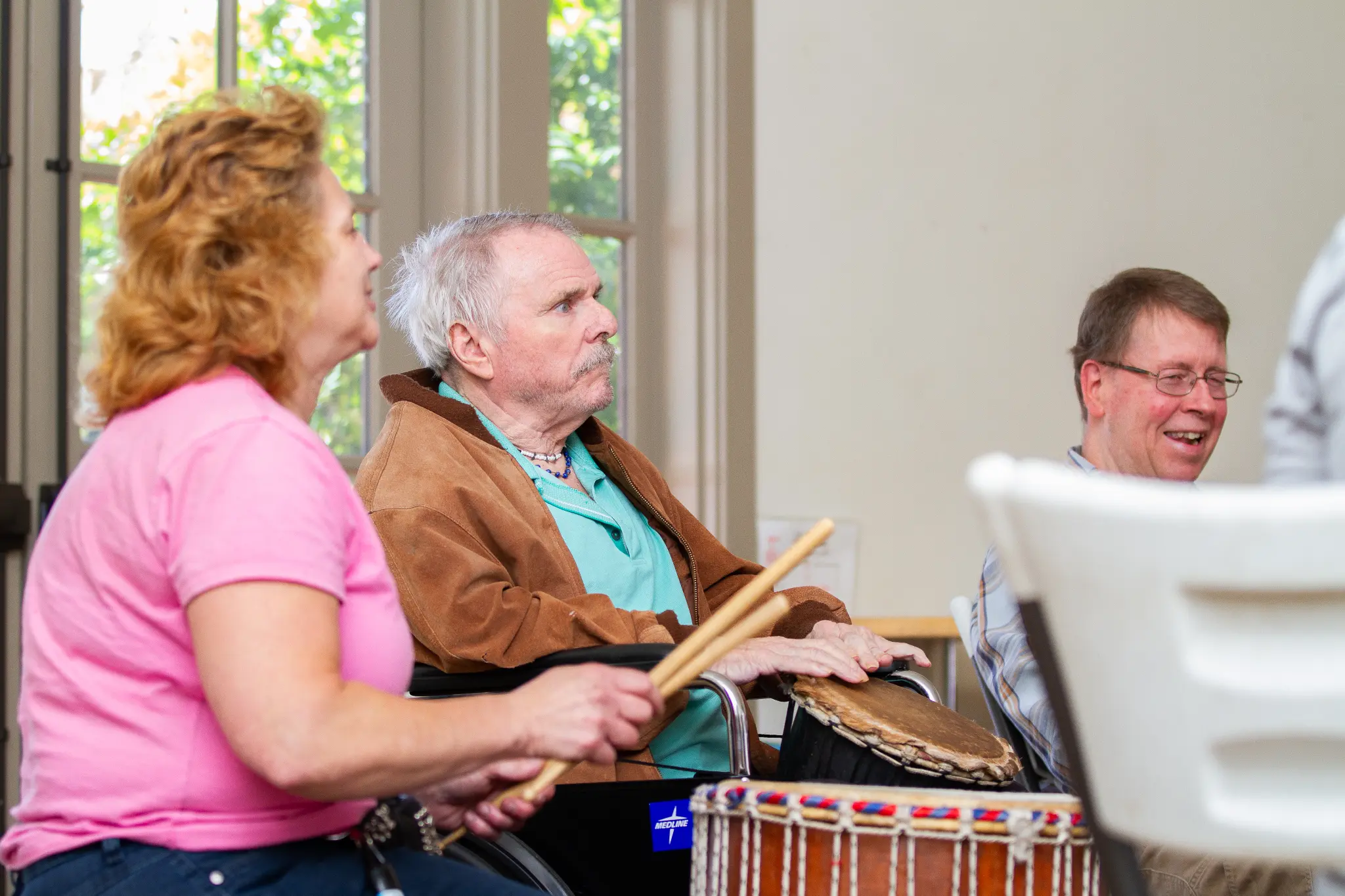 John with his caregiver Dolores Sears
